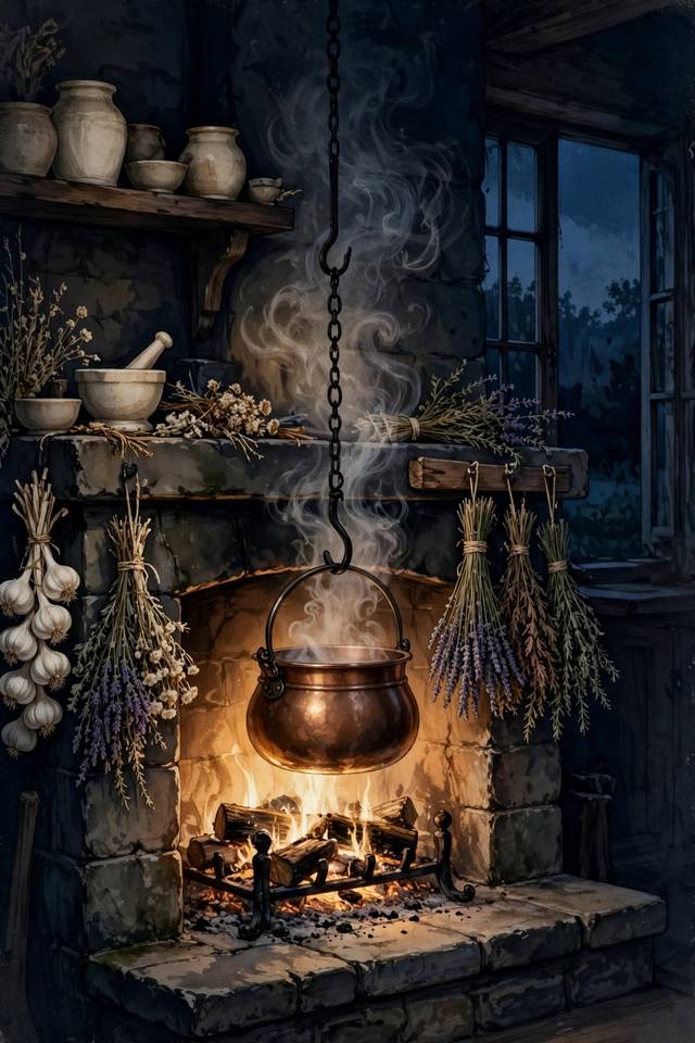 The Kitchen Witch's Recipe Grimoire — Simmer Pots, Teas & Everyday Kitchen Magic cover